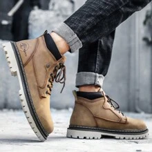Men's Leather Chukka Boots | Lace-Up Ankle Boots For Men | Casual Comfort Boots - 卡其色 - 查看 5