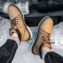 Men's Leather Chukka Boots | Lace-Up Ankle Boots For Men | Casual Comfort Boots - 卡其色 - 查看 3