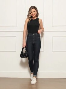 Kit 4 Regatas Canelada Feminina Blusa Básica Camiseta Casual Blusinha sem Manga