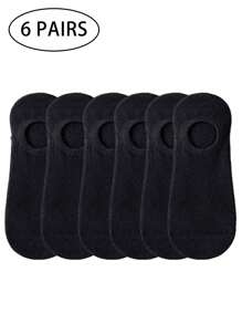 1/6 双装女士吸湿排汗短袜，黑色，织物材质，运动袜，柔软女士踝袜，日常穿着袜 - 黑色 - 查看 4