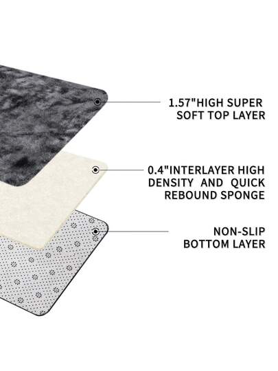 Piece Fluffy Shaggy Living Room Rug,Tie Dye Ultra Zachte Bedroom Vloer Carpet, Non Slip Indoor Mat, Home Kids view 3