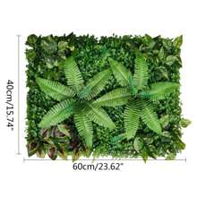 HOHOBLA LOYALHEARTDY-BTG 9Pcs 23.62"X15.75"X1.57" Artificial Mat Greenery Panels Topiary Hedge Plant, Privacy Hedge Screen Suitable For Outdoor Garden Backyard Fence Fence Privacy Screen And Indoor Wall Decor[Best Gift For Family&Friends] Wedding Party Favors Room Decor Bride - Green - View 2