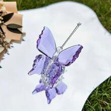 1 Piece Of 3D Crystal Butterfly Figurine Decoration, Glass Tabletop Decoration, Simple Home And Car Decorations, Handmade Products, Suitable For Celebration Events Such As Christmas, Mother's Day, Father's Day, Weddings, Easter, Valentine's Day, Etc. - As Gifts For Friends And Family - Multicolor - View 10