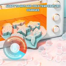 Silicone Chocolate Mold, Ocean World Theme - Dolphins, Mermaid Tails, Soap Mold, Cake Decorating Tools, Cupcake Decorations - Random Color - View 5