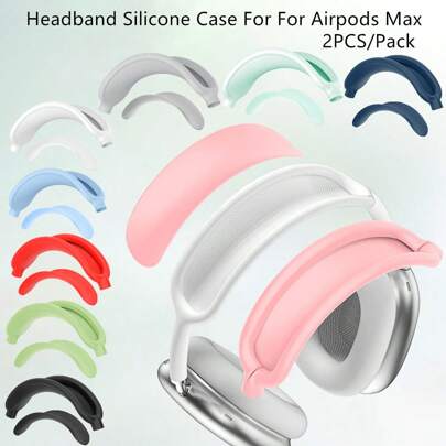 Set de 2 cubiertas de silicona para orejeras de Max, protector de orejeras de silicona suave, resistente al agua, al polvo y a los arañazos, a prueba de huellas dactilares, protección completa de 360°, material de silicona cómodo, proporciona una protección talla grande segura para los auriculares, fácil de instalar y limpiar