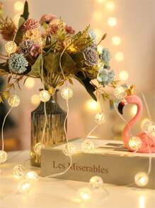 1 个 10/20/30 灯泡 1/2/3M 泡泡球灯串，生日装饰，后备箱惊喜装饰，房间墙壁装饰，派对装饰，LED 灯串 - 暖白 - 查看 3