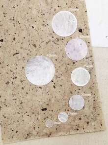 10入組天然珍珠母貝薄片，適用於珠寶首飾製作，如風鈴、耳環和項鍊等DIY項目，是送給朋友和母親的絕佳禮物 - 天然貝殼片 - 查看 2