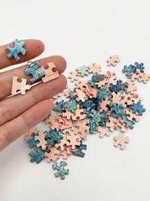 1pc Mini Test Tube Packaging Thick Paper Jigsaw Puzzle, Cartoon Style DIY Flat Puzzle Game Mini Blue Card Puzzle Suitable For Birthday Gifts, Can Be Placed In Frame For Decoration And Memory Collection - Lavender - View 9