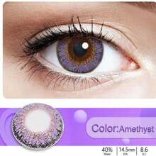 10 Pares  De Lentes De Contacto  Suaves Y De Colores Apariencia De Ojos Grandes, Diámetro De 14.5 Mm, 1 Año CON ESTUCHE INCLUIDO - Multicolor - Ver 3