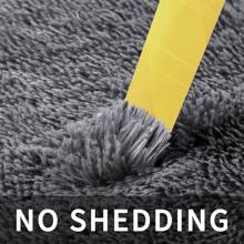 1 Piece Fluffy Shaggy Living Room Rug,Tie-Dye Ultra Soft Bedroom Floor Carpet, Non-Slip Indoor Mat, Home Decor For Kids Room - 灰色 - 查看 5