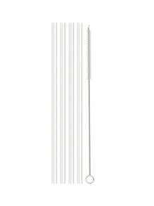 2/4/6/12 件可重复使用替换吸管，适用于 40 盎司探险玻璃杯，带清洁刷的塑料吸管，适用于 30 盎司杯水壶，学校用品 - 彩色 - 查看 15