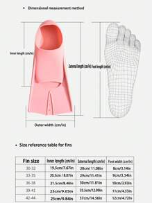 Diving Fins, Swimming Freestyle Breaststroke Special Training Adult Short Duck Shoes Silicone Diving Snorkeling Equipment, Bring You A Pleasant Swimming Experience, Beach Essentials, Beach Accessories, Pool Float - Blue - View 9