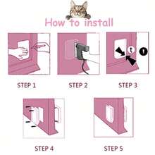 1pc Cat Door Panel, 4 Way Lock Cat Door, Indoor And Outdoor Door, Weatherproof Pet Door, Cat Two-Way Access Door Three Sizes To Choose From - White - View 8