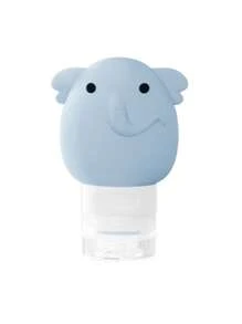 1入組60ML動物可愛造型矽膠分裝瓶，適用於旅行和戶外使用，可裝載護膚產品、化妝品、洗髮水、沐浴露等輸液容器，設有雞、象、豬式化妝品用儲物瓶