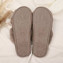 Women's Cross Strap Slippers Plush Soft Home Slippers Plush Warm Cozy Open Toe Fluffy Household Shoes Cozy Indoor Outdoor Non-Slip Breathable, Bride Slippers, Bride To Be Gift, Bridesmaid Gift, Bachelorette Party, Fluffy Slippers, Gifts For Mom,  Bridesmaid Gifts, Wedding Gifts, Bridesmaid Proposal, Fuzzy Slippers,  Pink Fuzzy Slippers,  Fuzzy Slipper Slides,  White Fuzzy Slippers,  Fuzzy Slipper Sandals Women,  Black Fuzzy Slippers,  Fuzzy Slipper Shoes,  Fuzzy Slippers For Girls,  Fuzzy Slippers For Women Indoor,  Fuzzy Slipper For Women ,  Fuzzy Slippers Girls,  Fuzzy Slippers For Women,  Plush Slippers For Women,  Plush Slippers Adult. - Brown - View 3