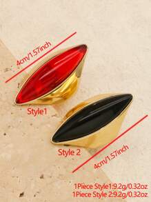 1 Piece Bague En Acier Inoxydable Fashion Stainless Steel Olive Pointed Ring Geometric Women Men Jewelry Engagement Rings Gift - Gold - View 6