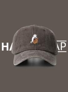 1pc Men's Simple Baseball Cap, Fashionable Animal Cat Printed Baseball Cap, Lovely Japanese-Style Soft Top Sun Hat, Spring/Autumn Visor Hat, Women's Hat, Unisex Adjustable - Multicolor - View 27