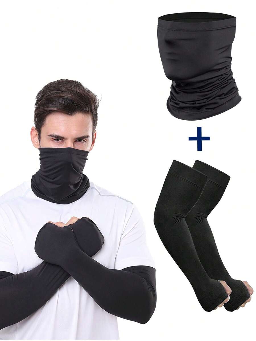 2pcs Women's Sun Protection Arm Sleeves With Shoulder Strap For Uv