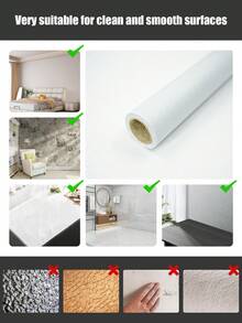 1pc Clear/Frosted Self-Adhesive Thick Wall Paper, Oil & Scratch Resistant Kitchen Protector Film, For Doors, Windows, Furniture, Walls, Countertops - Multicolor - View 12