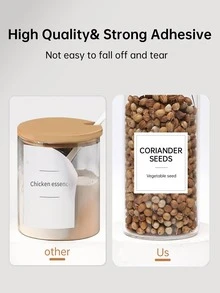 Bộ 3 Nhãn Dán Nhãn Sắp Xếp Nhà Bếp Được Đặt Tên Tùy Chỉnh, Nhãn Hộp Đựng Thực Phẩm Có Thể Tái Sử Dụng, Nhãn Dán Gia Vị Tự Dính Chống Thấm Nước, Thích Hợp Cho Hộp Bảo Quản Thực Phẩm, Hộp, Lon, Gia Vị Và Hộp Phô Mai, Sắp Xếp Và Bảo Quản Nhà Bếp, Phụ Kiện Nhà Bếp - trắng - Xem 6