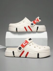 兒童透氣凉鞋，簡潔輕盈的沙灘拖鞋，時尚耐磨防滑鞋，適用於青少年尺寸 - 白色 - 查看 7