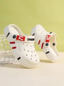 兒童透氣凉鞋，簡潔輕盈的沙灘拖鞋，時尚耐磨防滑鞋，適用於青少年尺寸 - 白色 - 查看 2