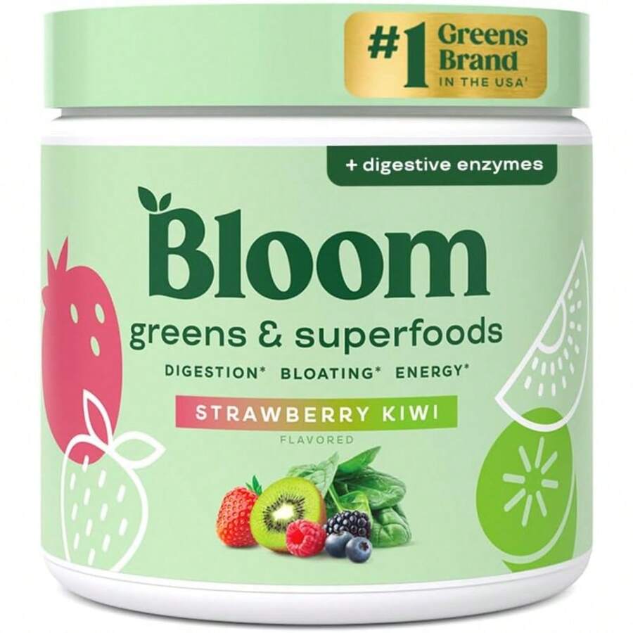 Bloom Greens En Polvo 30 porciones vegano - kiwi fresa - Ver 1