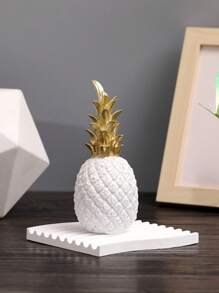 1 件北欧风格创意菠萝树脂工艺品家居客厅卧室电视柜书桌装饰品最佳礼物 - 彩色 - 查看 4