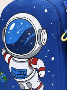 New Fashion Cartoon Shoulder Backpack With Small Bag - Blue - View 5