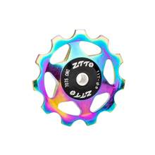 Polea guía del desviador de acero ZTTO, rueda de jockey de bicicleta de MTB / carretera con rodamiento de acero de 11T / 13T aleación de aluminio CNC AL7075, disponible en 4 mm / 5 mm / 6 mm