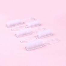 5pcs Nail Art Tools With Transparent Handle, Colorful Multi-Functional Nail Brush, Nail Cleaning Brush And Dust Brush - Multicolor - View 8