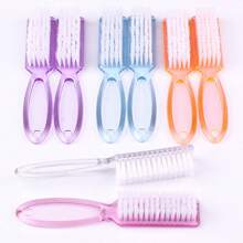 5pcs Nail Art Tools With Transparent Handle, Colorful Multi-Functional Nail Brush, Nail Cleaning Brush And Dust Brush - Multicolor - View 6