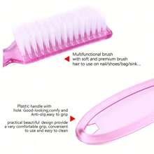 5pcs Nail Art Tools With Transparent Handle, Colorful Multi-Functional Nail Brush, Nail Cleaning Brush And Dust Brush - Multicolor - View 4