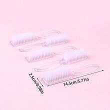 5pcs Nail Art Tools With Transparent Handle, Colorful Multi-Functional Nail Brush, Nail Cleaning Brush And Dust Brush - Multicolor - View 7