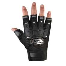 1Pair Fingerless Gloves Half Finger Men Gloves Anti-Slip Outdoor Sports Bicycle Gloves Riding Gloves