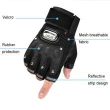 1Pair Fingerless Gloves Half Finger Men Gloves Anti-Slip Outdoor Sports Bicycle Gloves Riding Gloves