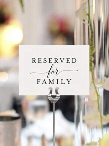 5pcs Wedding Reserved Place Cards For Family, Table Setting Cards For Engagement And Reception, Reserved Table Signs For Weddings, Parties, Restaurants - Multicolor - View 1