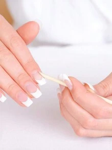 100支装 S号木质指甲棒，橙木角质层推棒，适用于美甲、专业角质层护理、足部护理、指甲清洁护理等，美甲用品，指甲护理工具，美甲工具，返校季用品，指甲，美甲工具，适用于假指甲 - 杏色 - 查看 7