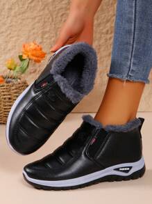 Botas de Neve Curtas Femininas Modernas e Versáteis e Quentes