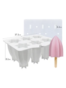 1 pièce Nouveau moule à glace en silicone en spirale à six trous, moule à crème glacée maison et sucette glacée, moule à glaçons, fête, voyage, mariage, anniversaire, remise de diplôme, enterrement de vie de jeune fille, articles de cuisine, rangement, décoration, extérieur.