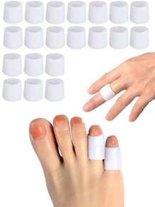 Gel Toe Protectors, (2/4/6/10/20 Pcs) Toe Covers Toe Tubes, New Material, For Bunion Blisters, Calluses, (For Small Toes), Silicone Toe Covers For Overlapping Big Toes, Protection, Toe Separators - Multicolor - View 1