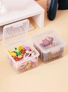 1pc/2pcs Hair Accessories Storage Box, One-Size Fits All Hair Band, Clip, Jewelry Box, Girls Hair Ornament, Festival Gift Storage Box, Gender Reveal Party, Perfect For Birthdays, Weddings, Parties, The Perfect Gift For Colleagues, Friends, And Family, Back To School