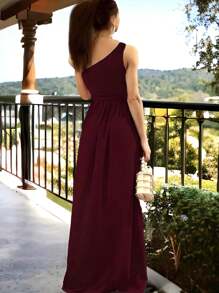 Women Long Dresses - Red Violet - View 4