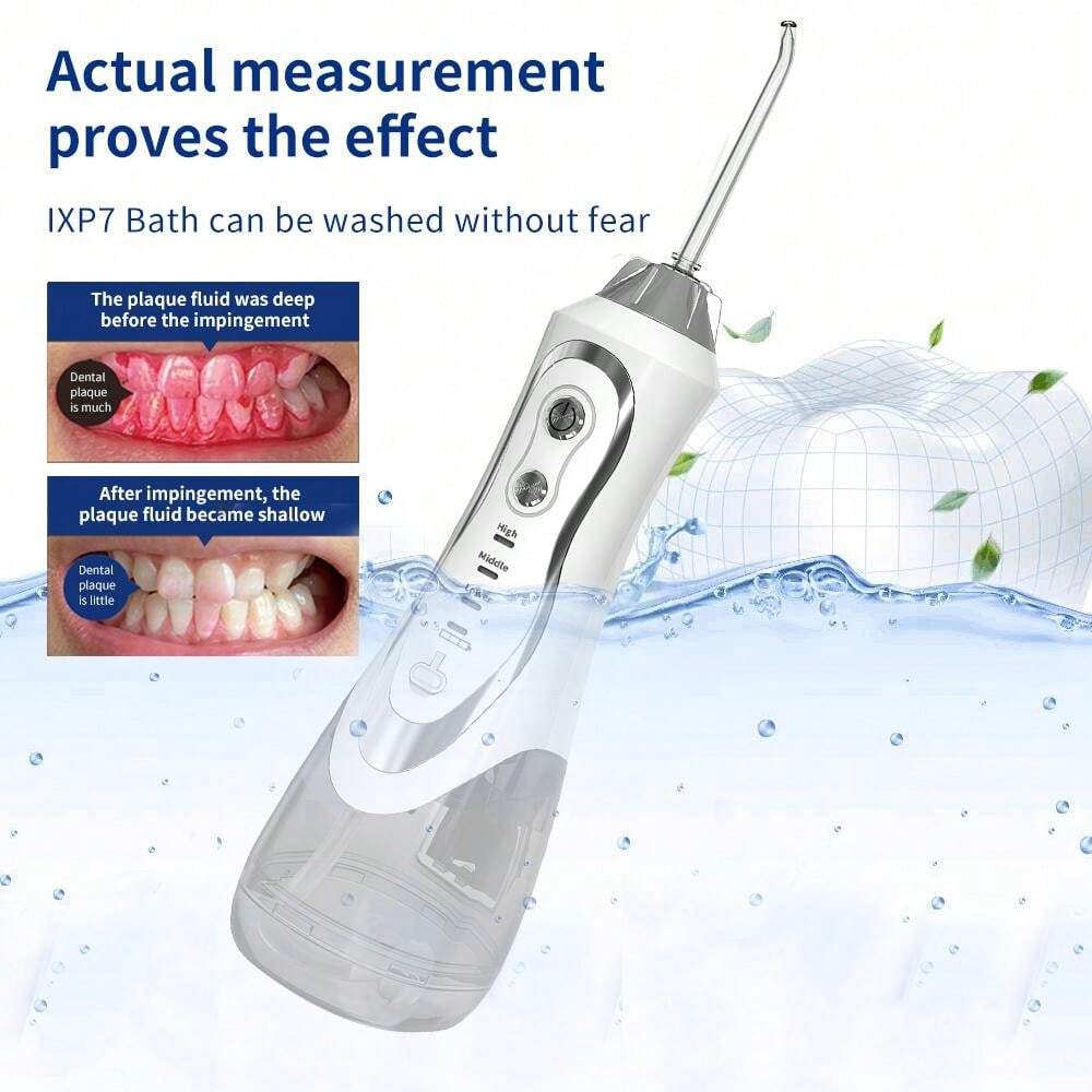 300ml Large Water Tank Dental Water Flosser, Waterproof Pulsed Rinsing ...