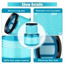 2 Pack HEPA Filter Replacements For V15 V11 Detect Cordless Vacuum Cleaner