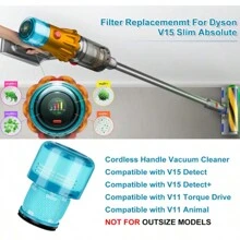 2 Pack HEPA Filter Replacements For V15 V11 Detect Cordless Vacuum Cleaner