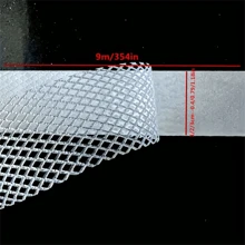 9米熱熔膠網狀雙面離型紙保護膜膠帶，DIY服裝內襯黏合襯布，適用於縫製裙子、緞帶、布料、縫紉配件與手工藝 - 白色 - 查看 2