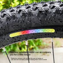 Reflective Tire Sticker Safety Sticker Color Kids Balance Bike Reflective Sticker Wheel Decal Bike Motorcycle Car Accessories - Black - View 5