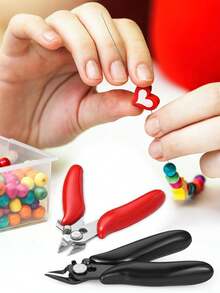 3.5-Inch Micro Cutter With Lock - Jewelry Small Snips, Soft Wire Cutter, Mini Flush Cutting Pliers, Diagonal Cutting Pliers, Small Cutting Side Snips Pliers, Diy Supply - Multicolor - View 1