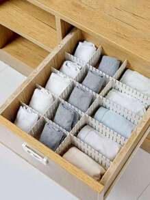 40pcs/32pcs/24pcs/20pcs/12pcs/8pcs/4pcs Drawer Organizer Divider Trays, Plastic Partition Boards, Freely Combinable Grid Storage Organizer For Underwear, Socks, Holiday Gift